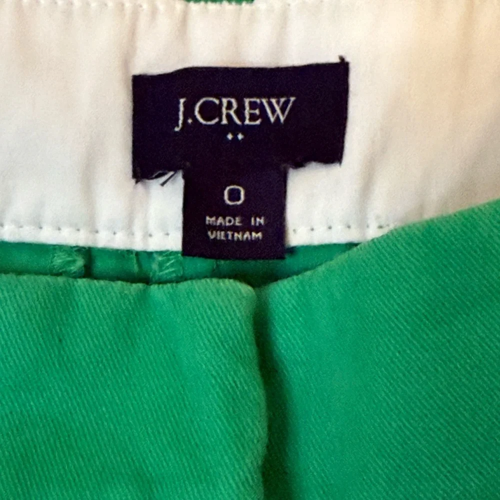 J. Crew‎ High Waist Green Shorts with Tailored Fit